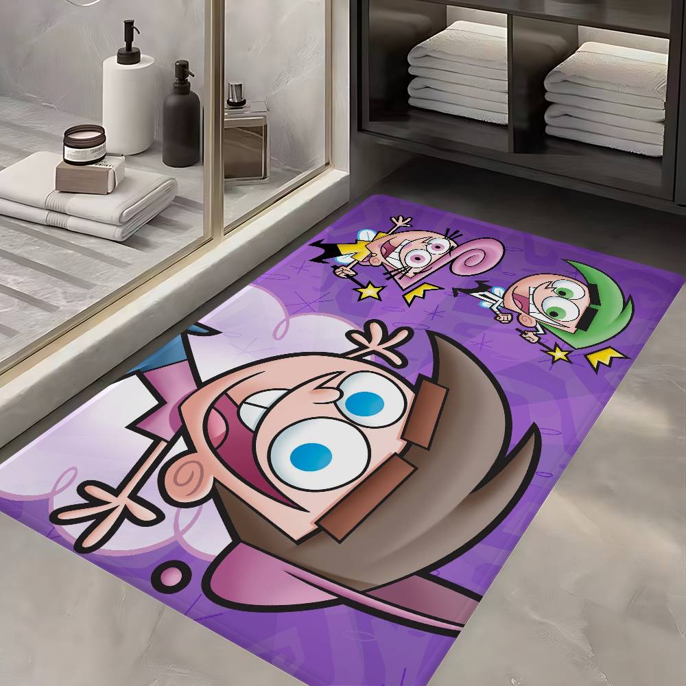 Home Textiles Fair - พรมเช็ดเท้าลายการ์ตูนเด็ก The Fairly Oddparents สไตล์นอร์ดิก สำหรับห้องนอน