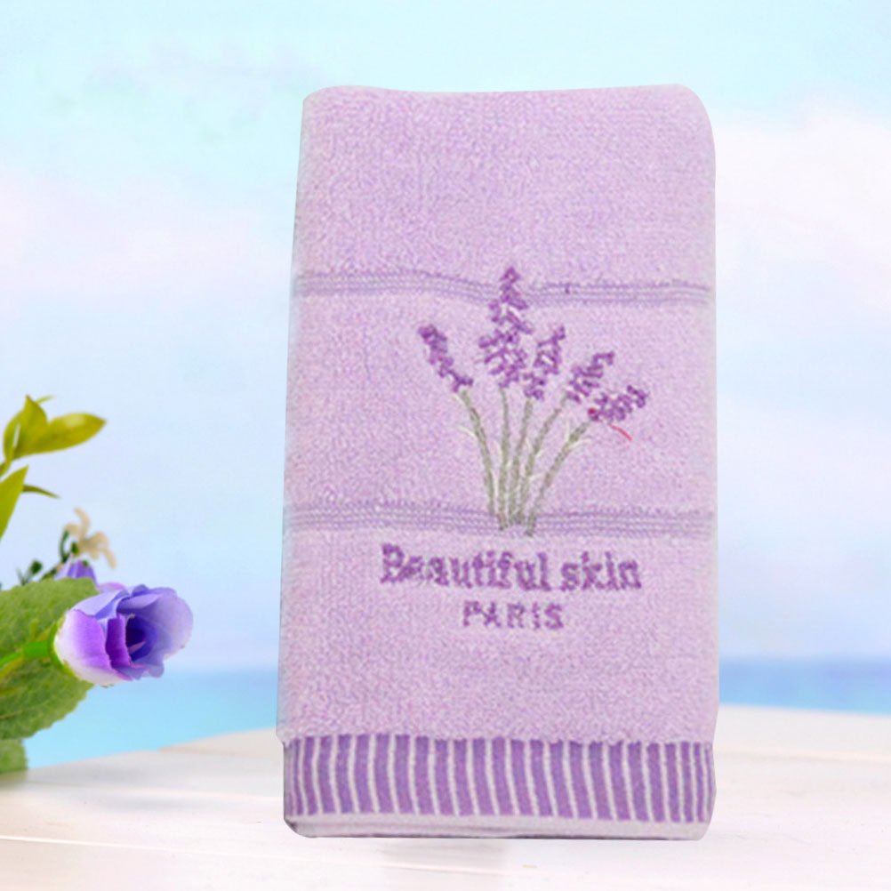 Home Textiles Pakistan - ผ้าขนหนูผ้าฝ้ายสีม่วงลาเวนเดอร์ นุ่ม แห้ง เหมาะสำหรับห้องน้ำ ร้านตัดผม ซึมซับน้ำได้ดี