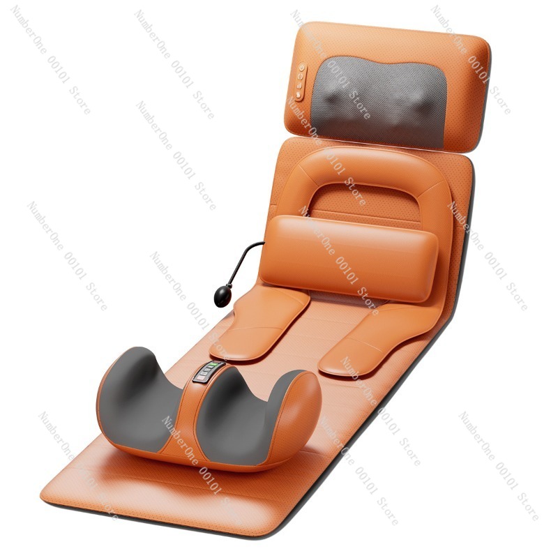 Heated Pad Electric - ที่นอนนวดลมแบบเต็มตัวสำหรับใช้ในบ้าน, แผ่นรองหลังแบบสั่นและให้ความร้อน, นวดหลายโซนสำหรับเอว, ขา, บริเวณคอ, แบบไฟฟ้า