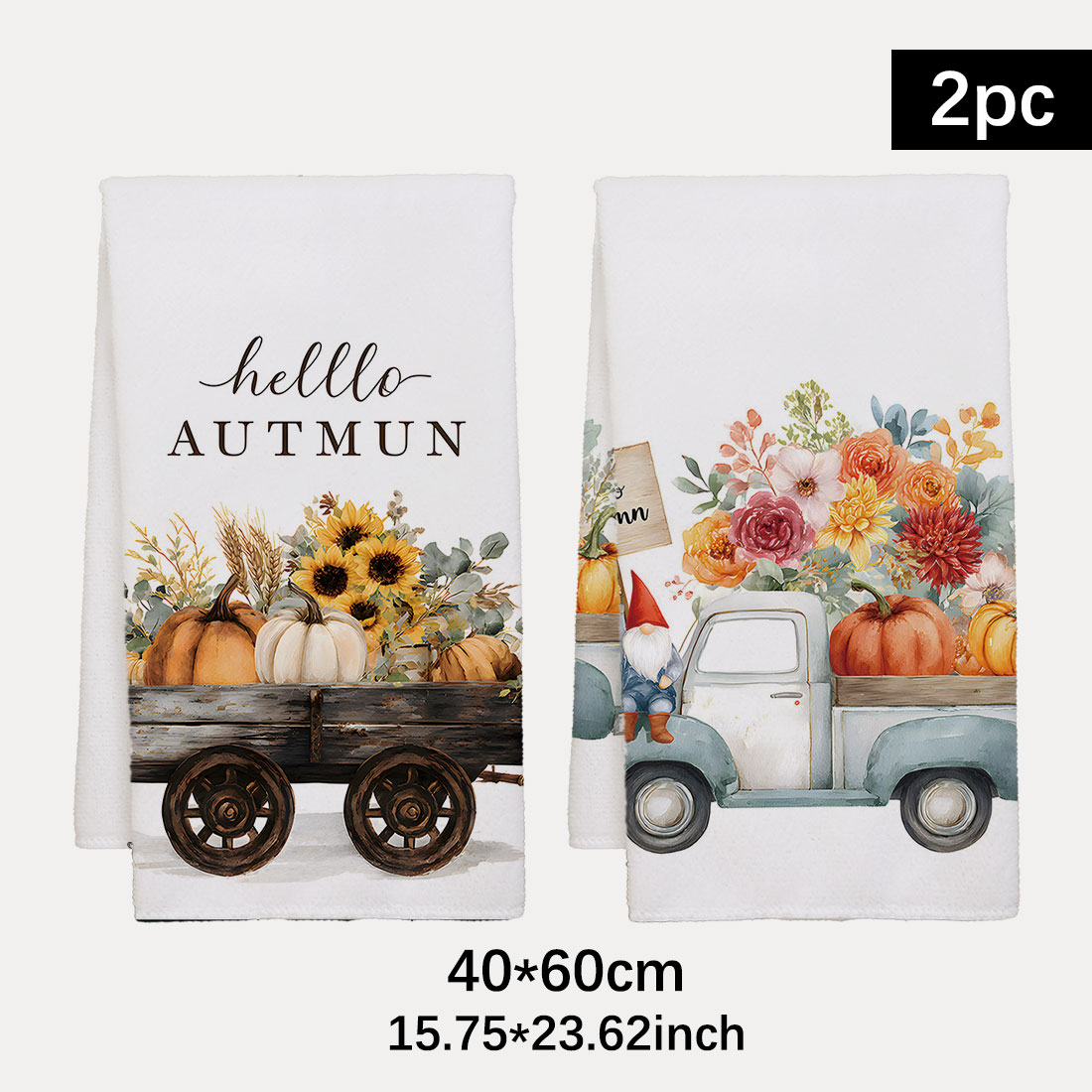 Highland Home Textiles - ผ้าเช็ดจานลายดอกทานตะวัน 40x60 ซม. ลายไฮแลนด์ ของขวัญสำหรับตกแต่งบ้าน ห้องครัว