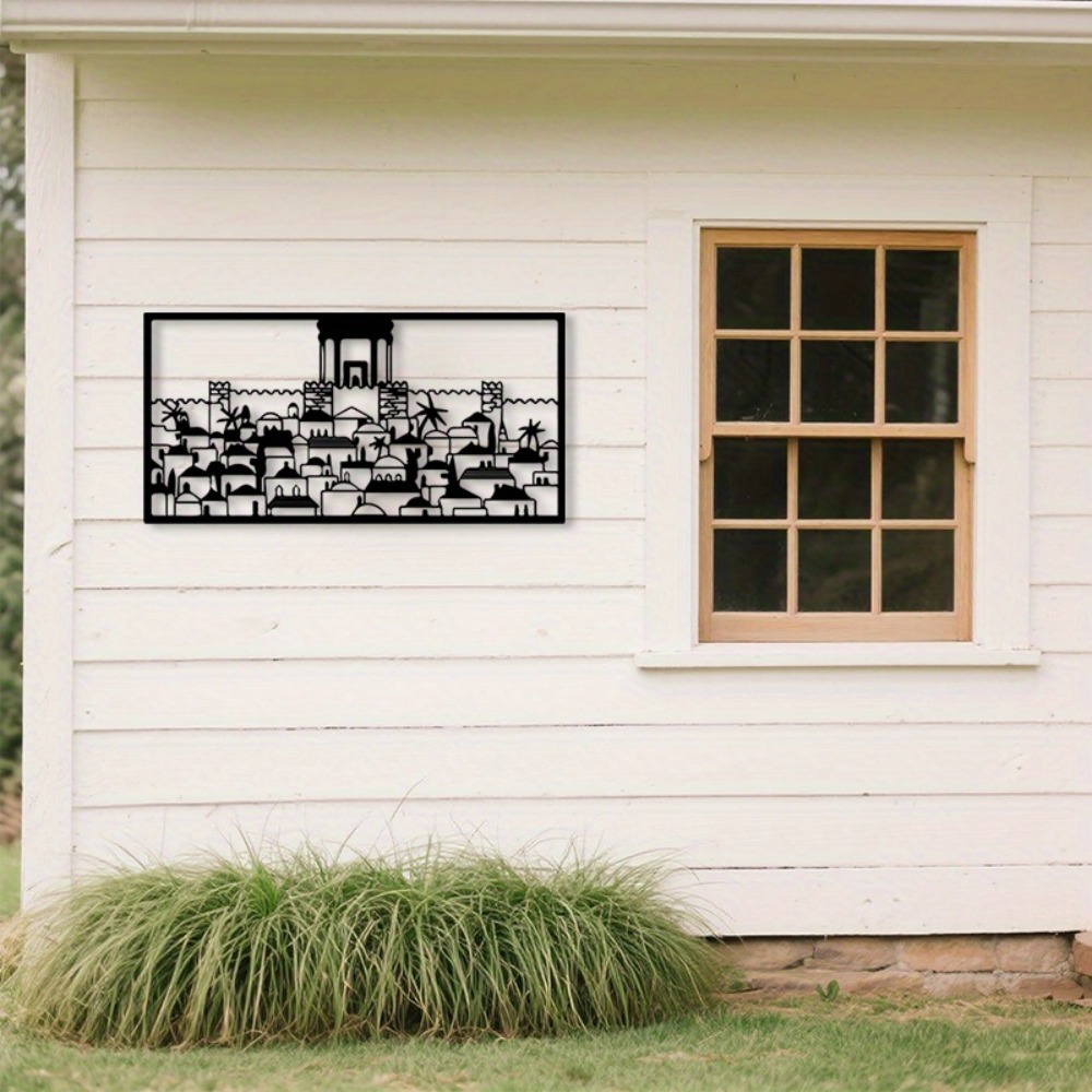 Home & Hotel Textiles Private Limited - CIFBUY งานศิลปะติดผนังโลหะ รูปปั้นเยรูซาเล็ม ตกแต่งบ้านสไตล์วัฒนธรรมยิว งานฝีมือเหล็กกันสนิม ของตกแต่งแขวนผนัง