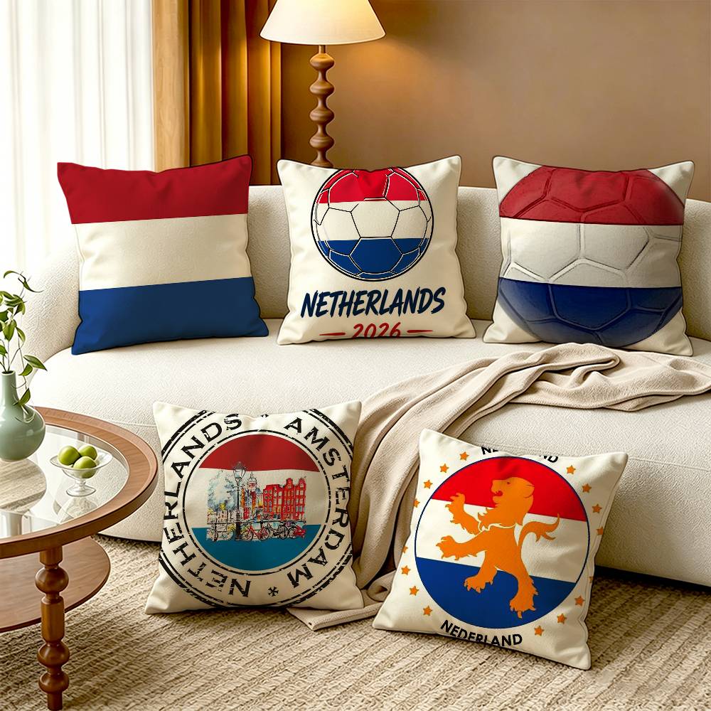 ปลอกหมอนผ้าฝ้ายลินินลายธงชาติเ - Home Textiles Netherlands บทวิจารณ์และราคา
