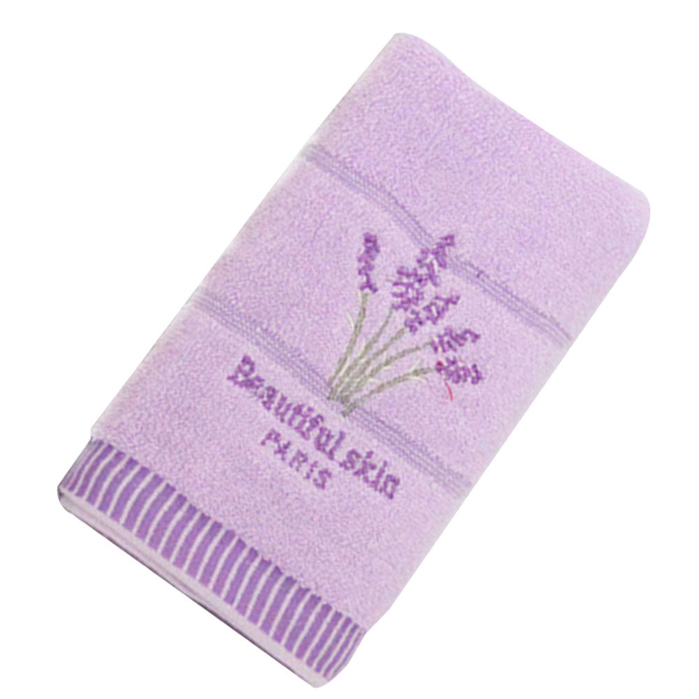 ผ้าขนหนูผ้าฝ้ายสีม่วงลาเวนเดอร - Home Textiles Pakistan บทวิจารณ์และราคา