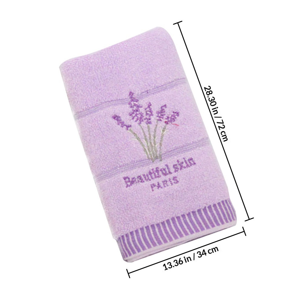 ผ้าขนหนูผ้าฝ้ายสีม่วงลาเวนเดอร - Home Textiles Pakistan บทวิจารณ์และราคา
