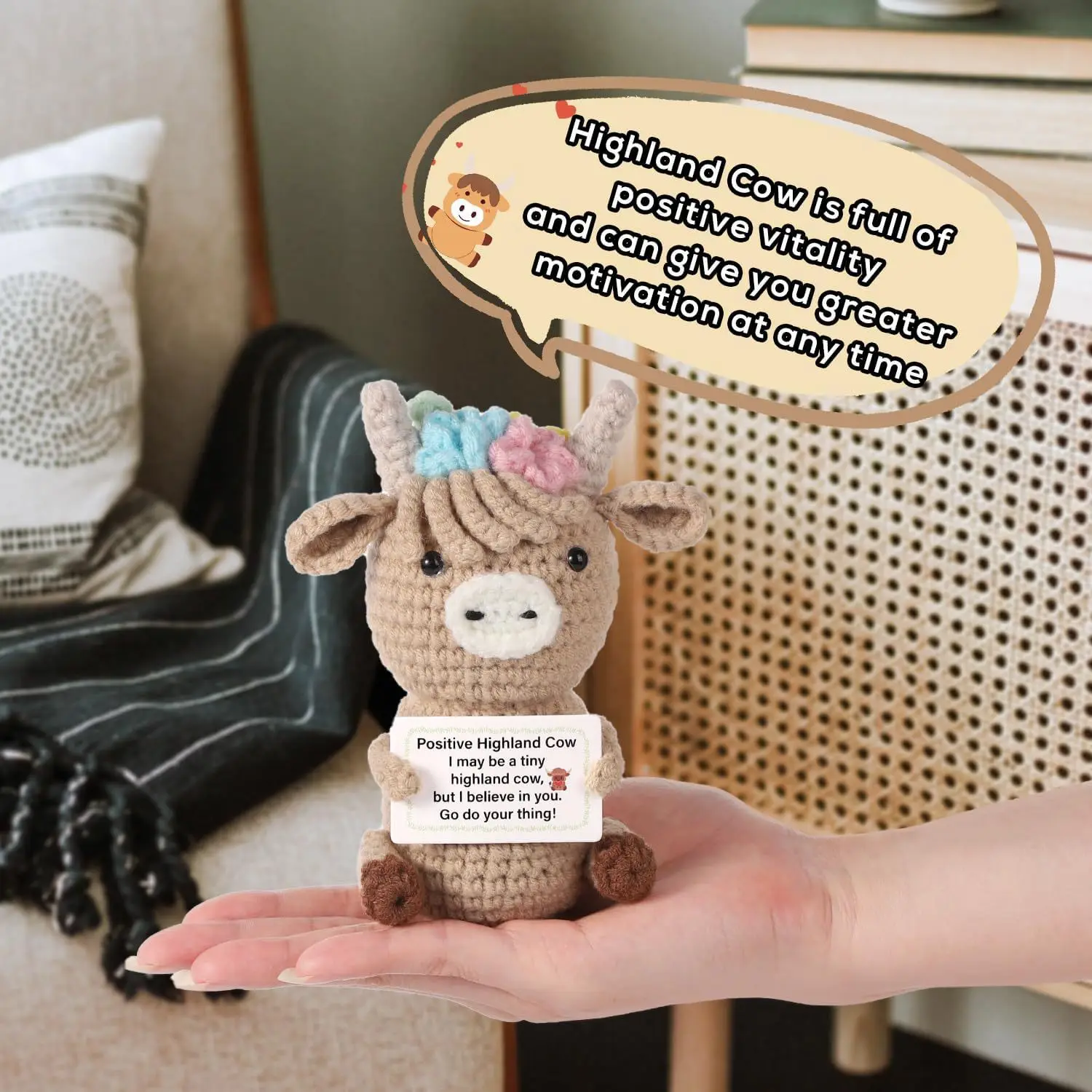ตุ๊กตาวัวถักโครเชต์ ของตกแต่งโ - Home Textiles Europe บทวิจารณ์และราคา