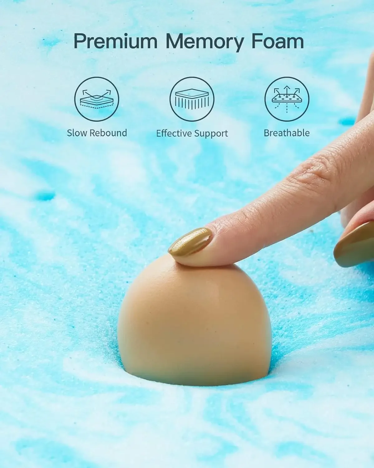 % ท็อปเปอร์ที่นอนเมมโมรีโฟมคู่ - Memory Foam Topper บทวิจารณ์และราคา