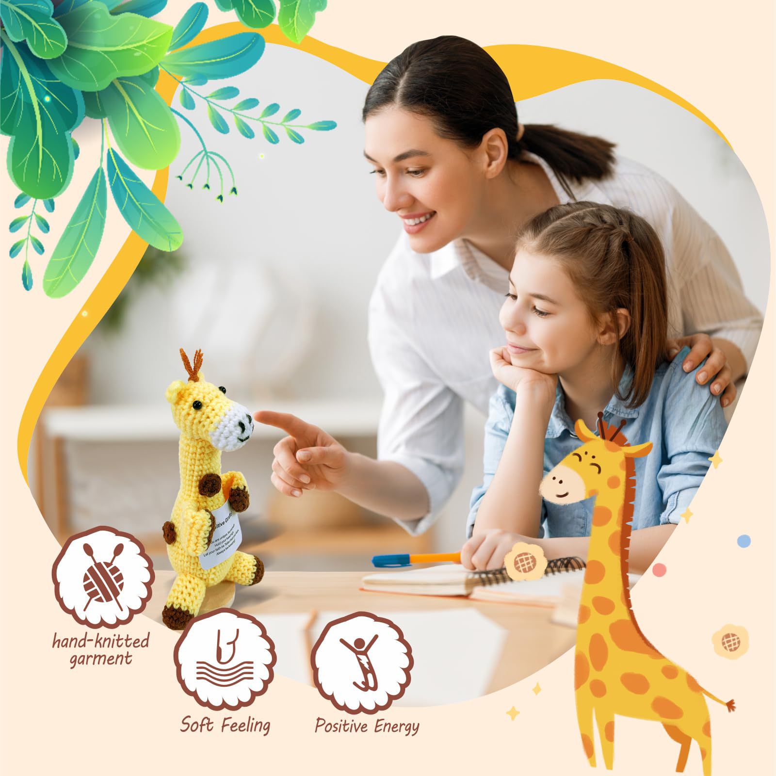 ตลกโครเชต์พลังงานบวกยีราฟตุ๊กต - Home Textiles Europe บทวิจารณ์และราคา