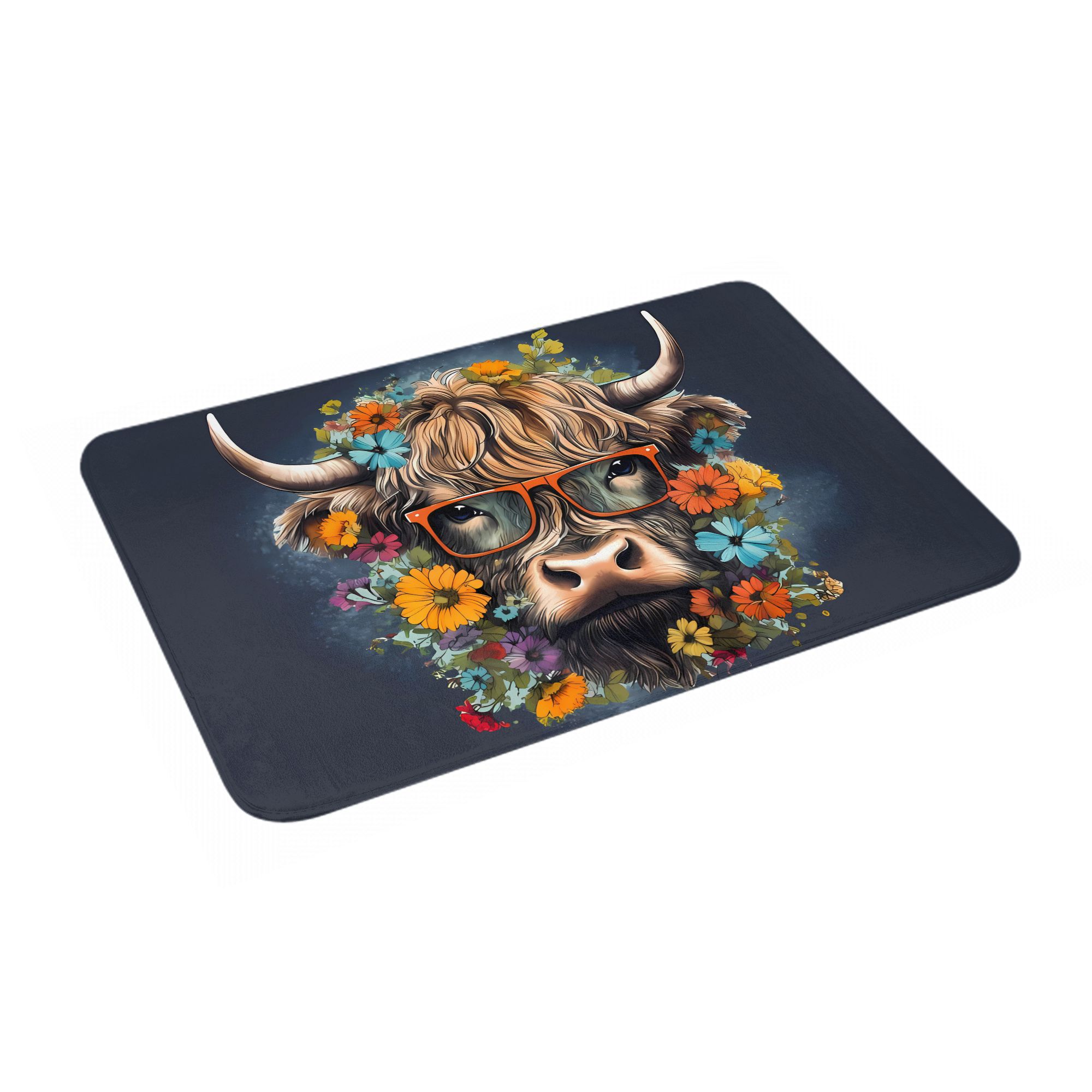 พรมเช็ดเท้าลายวัวไฮแลนด์พร้อมแ - Highland Home Textiles บทวิจารณ์และราคา