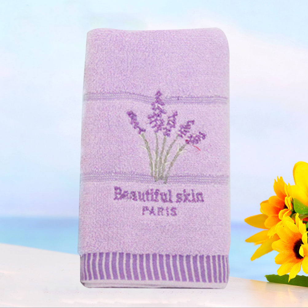 ผ้าขนหนูอาบน้ำปักลายลาเวนเดอร์ - Home Textiles Pakistan บทวิจารณ์และราคา