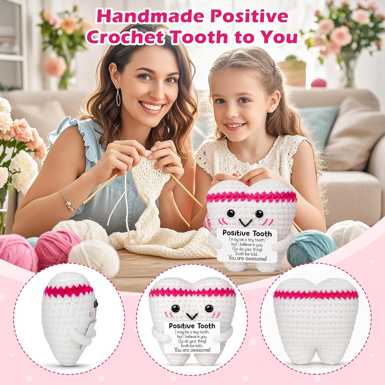 ตลกโครเชต์พลังงานบวกฟันตุ๊กตาก - Home Textiles Europe บทวิจารณ์และราคา