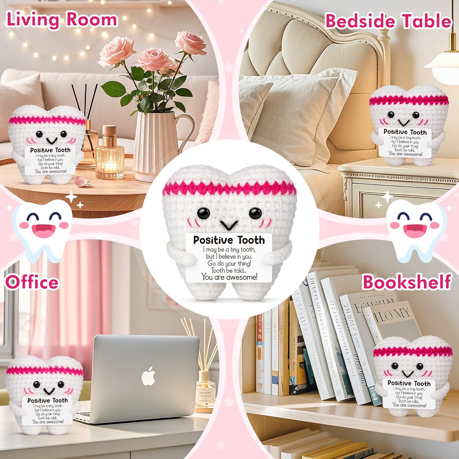ตลกโครเชต์พลังงานบวกฟันตุ๊กตาก - Home Textiles Europe บทวิจารณ์และราคา