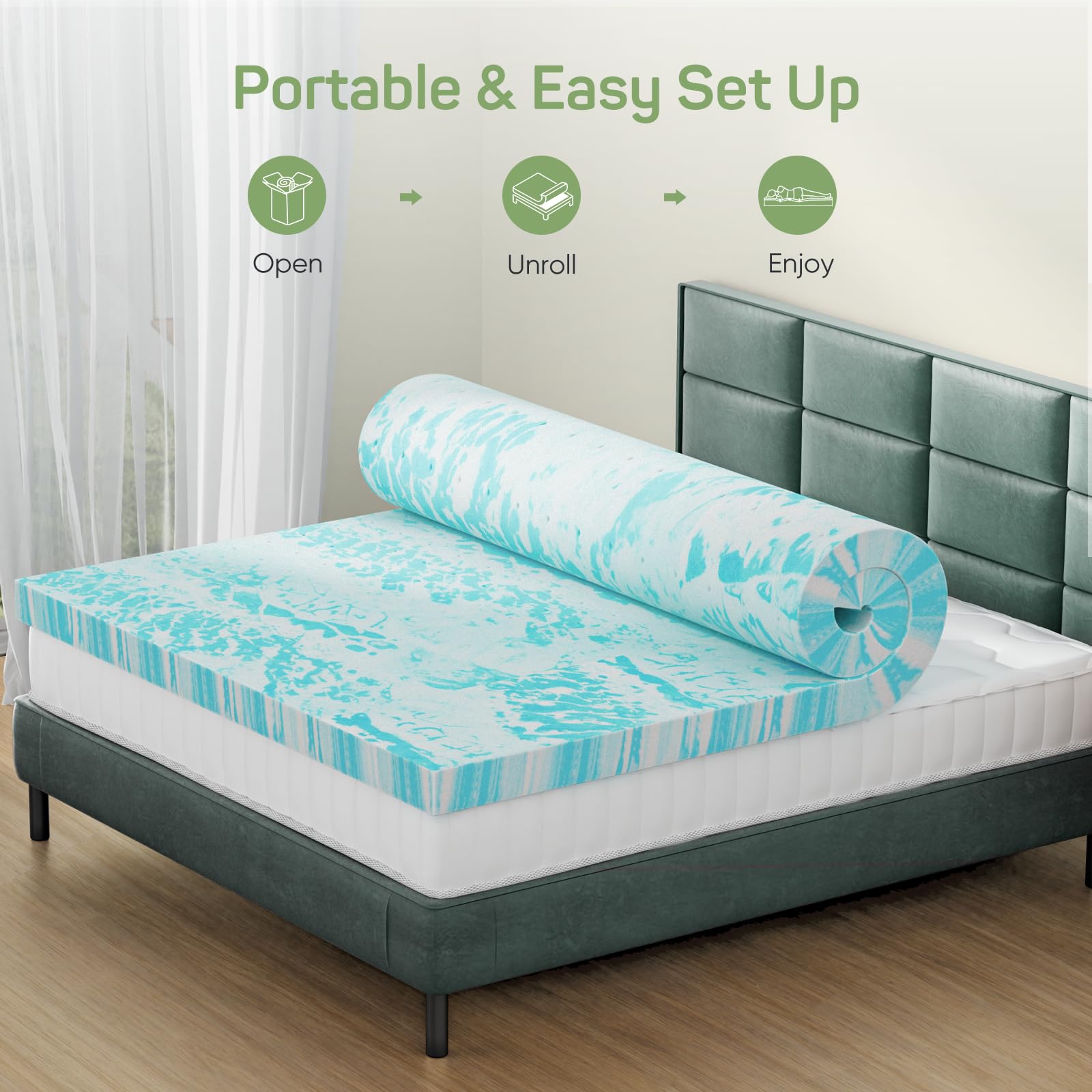 ท็อปเปอร์ที่นอนเมมโมรี่โฟมเจลเ - Memory Foam Topper บทวิจารณ์และราคา