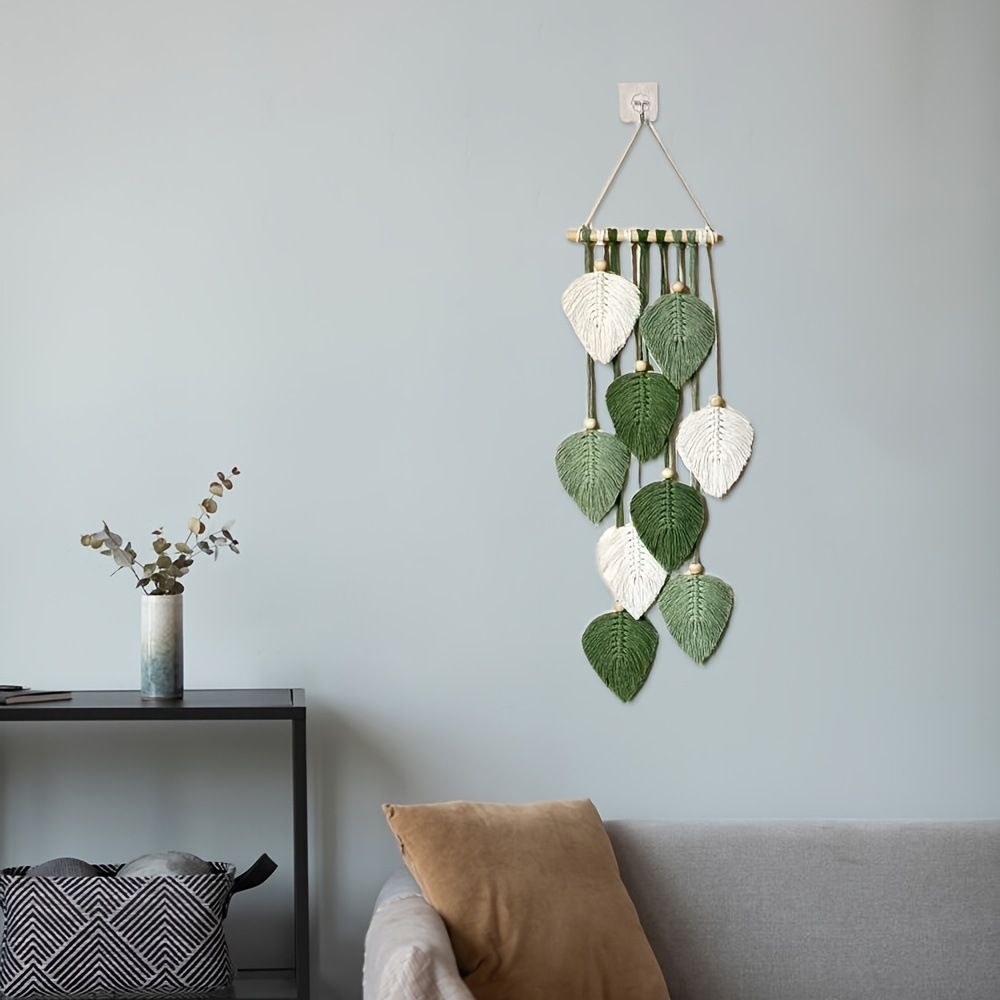 ผ้าแขวนผนังลายใบไม้ทอมือ งานศิ - Home Textiles Europe บทวิจารณ์และราคา