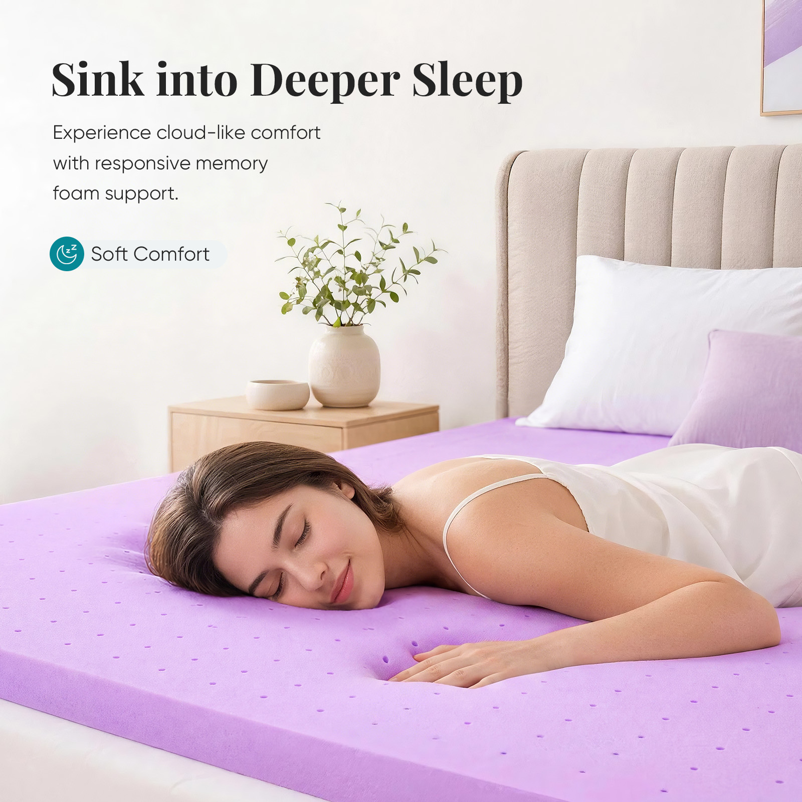 ที่นอนท็อปเปอร์เมมโมรี่โฟม JHK - Memory Foam Topper บทวิจารณ์และราคา