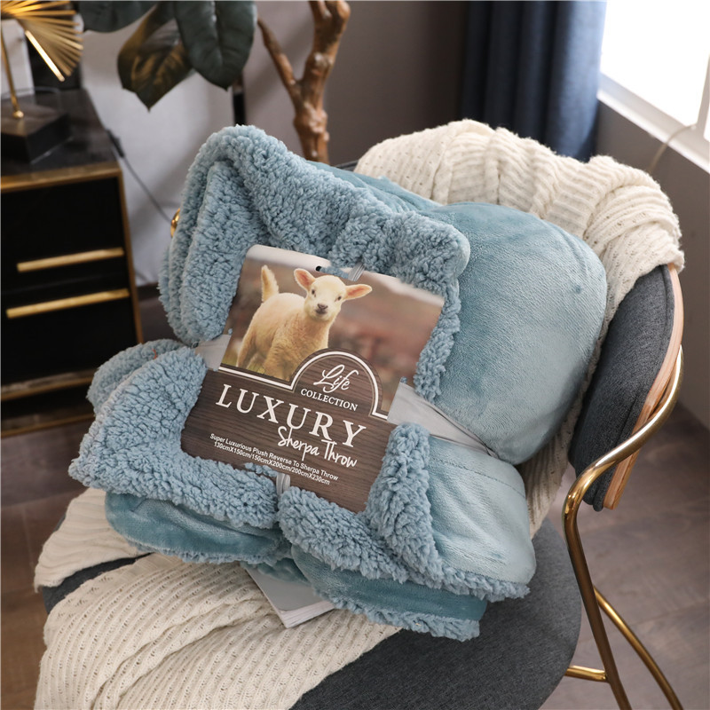 ผ้าห่มแฟชั่นขนปุยสองชั้น อุ่นส - Home Textiles Europe บทวิจารณ์และราคา